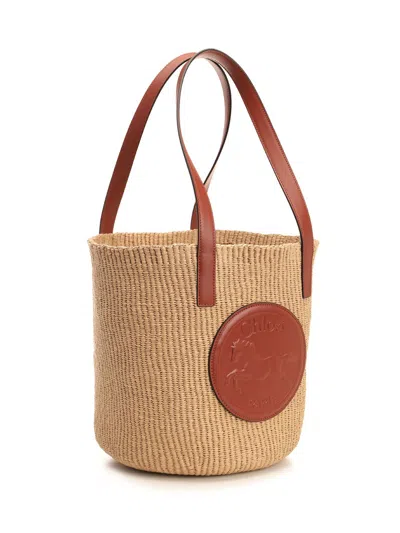 Chloé Horse Medal Shoulder Bags Brown