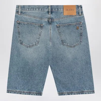 Attico Denim Shorts With Belt Loops