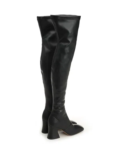 Chloé 80mm Janis Stretch-leather Square-toe Boots