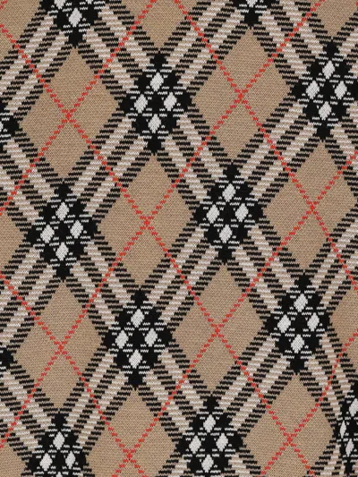 Burberry Wool Blend Sweater With Embroidered Check Pattern