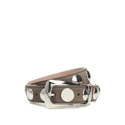 Khaite Benny Studded Leather Belt