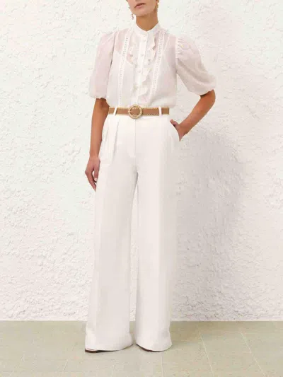Zimmermann Acacia Flared Linen Trousers