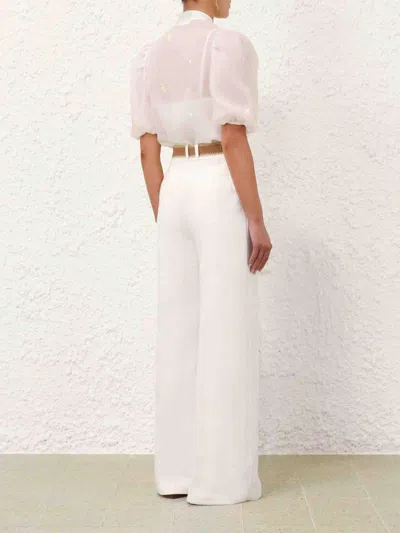 Zimmermann Acacia Flared Linen Trousers