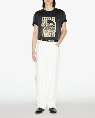 Isabel Marant Graphic Print Crewneck Short Sleeve T-shirt