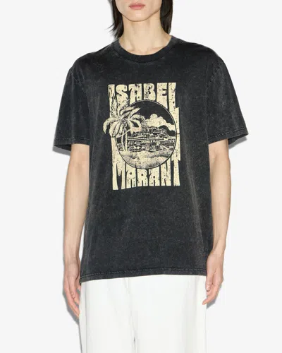 Isabel Marant Graphic Print Crewneck Short Sleeve T-shirt