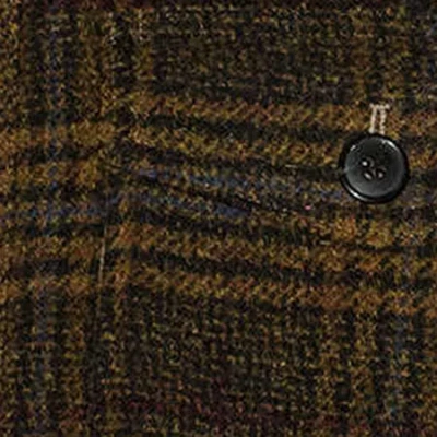 Isabel Marant Plaid Wool Jacket With Boxy Silhouette In Brown