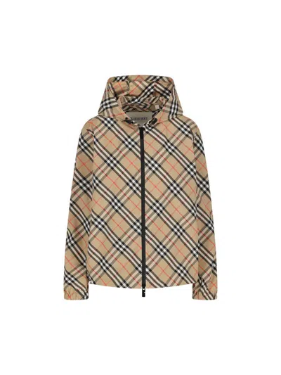 Burberry Women Archivio Check Waterproof Jacket In Multi