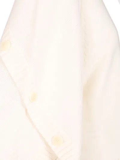 Max Mara Oversized Wool And Cashmere Sweater Knitwear White In Multi