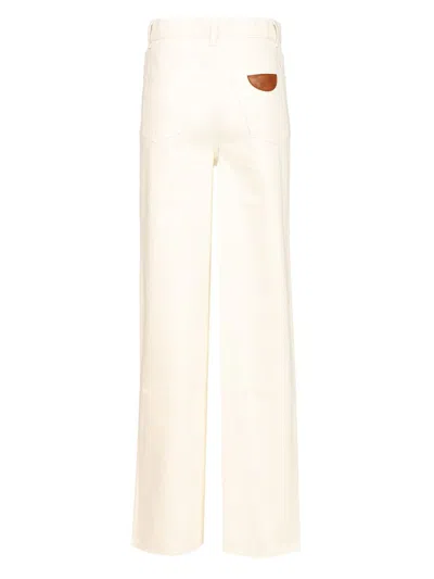 Chloé Pant Wide Leg Jeans White