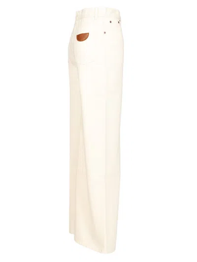 Chloé Pant Wide Leg Jeans White