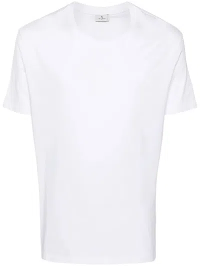 Etro Pegaso-embroidered Crewneck T-shirt In White