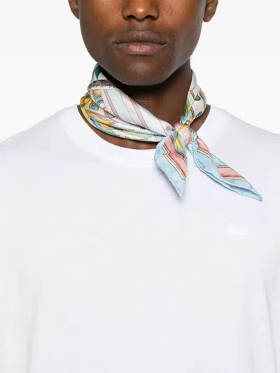 Etro Pegaso-embroidered Crewneck T-shirt In White