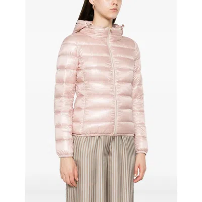 Herno Hooded Quilted Jacket In Pink