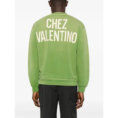 Valentino Garavani Pure Cotton Sweatshirt In Green