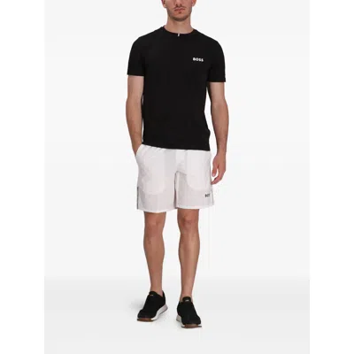 Hugo Boss Slim-fit T-shirt With Popcorn Stripe Fabric