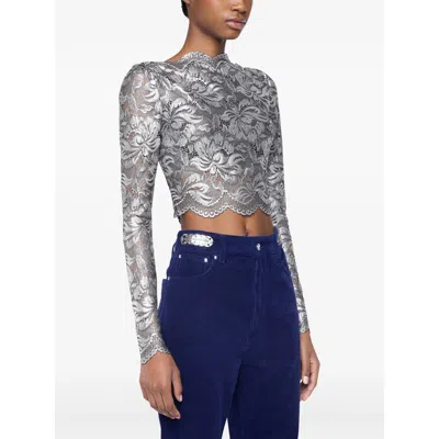Rabanne Polyester Tops In Gray