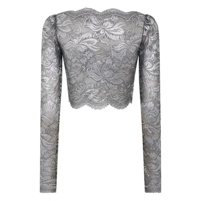Rabanne Polyester Tops In Gray