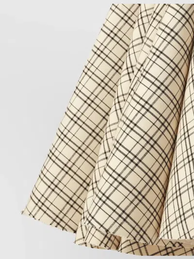 Ami Alexandre Mattiussi Checked-pattern Midi Skirt In Neutral