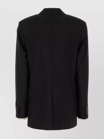 Marni Wool Blazer With Front Pockets And Long Sleeves In Black