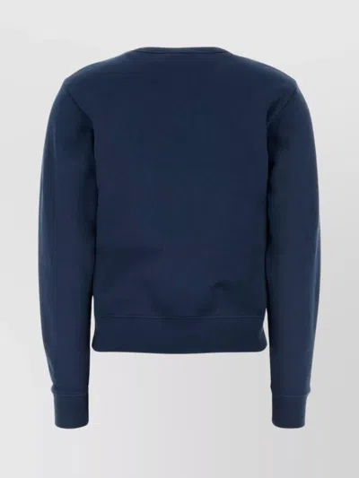 Valentino Dog Design Cotton Sweatshirt In Blue