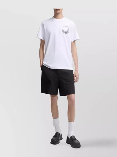 Moncler Printed T-shirt In Cotton In White