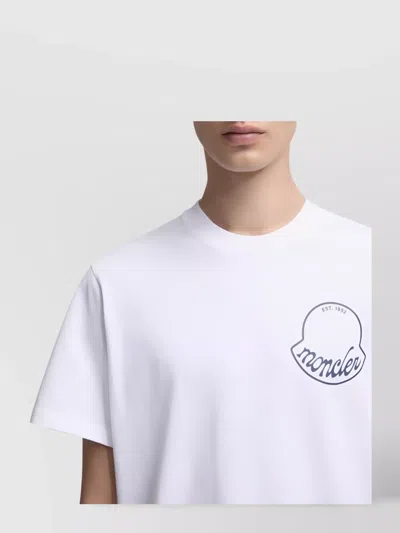 Moncler Printed T-shirt In Cotton In White