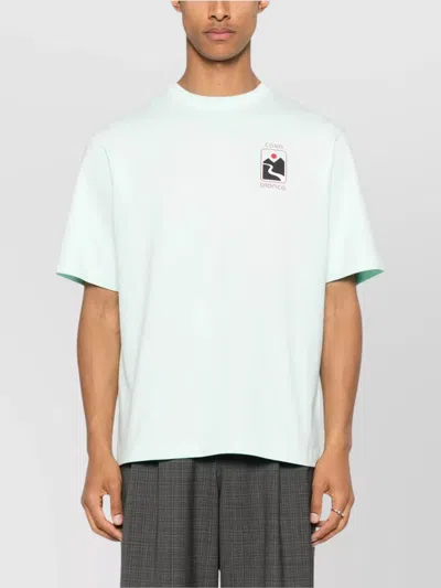 Casablanca Oversize Graphic Print Sunset Valley T-shirt In White