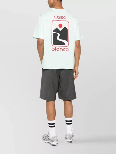 Casablanca Oversize Graphic Print Sunset Valley T-shirt In White