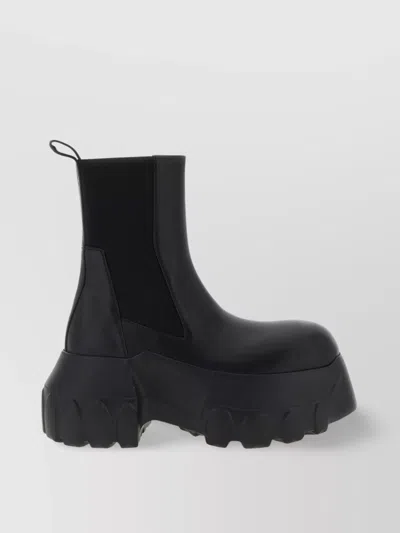 Rick Owens Beatle Mega Tractor Boots In Black