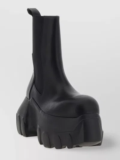 Rick Owens Beatle Mega Tractor Boots In Black