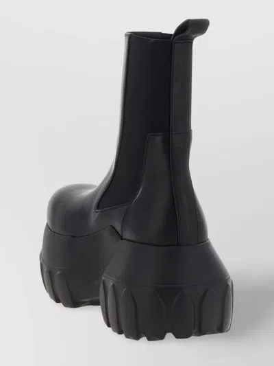 Rick Owens Beatle Mega Tractor Boots In Black