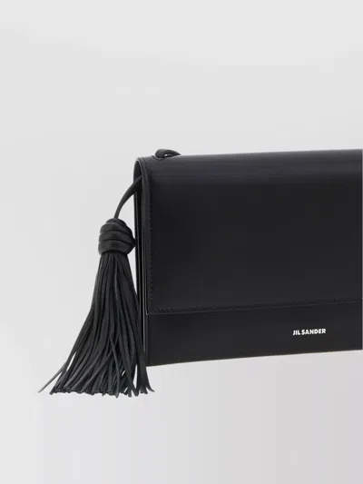 Jil Sander Tassel Leather Crossbody Bag