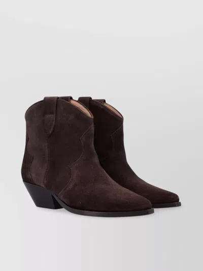 Isabel Marant Suede Western Cuban Heel Boots