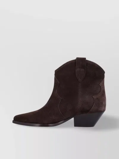 Isabel Marant Suede Western Cuban Heel Boots