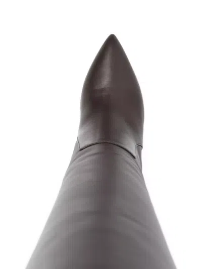 Paris Texas Leather Knee Length Stiletto Heel Boots