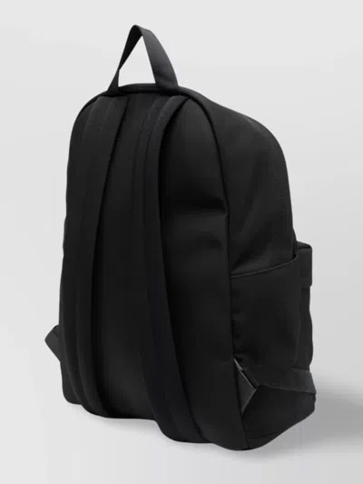 Moncler Pierrick Backpack Front Zip-fastening Pocket In Black