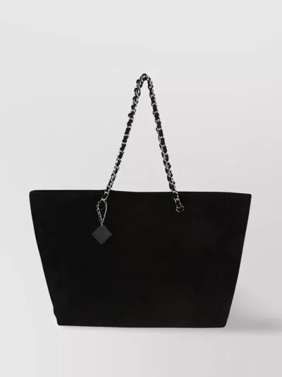 Tory Burch Terry Cotton Tote Bag With Chain Strap