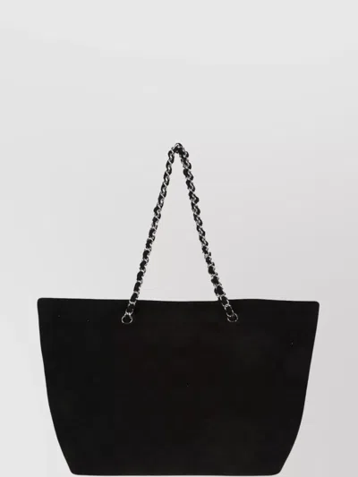 Tory Burch Terry Cotton Tote Bag With Chain Strap