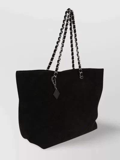 Tory Burch Terry Cotton Tote Bag With Chain Strap