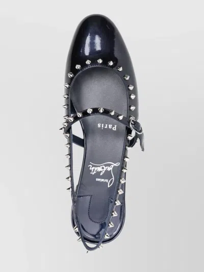 Christian Louboutin Ballet Flats With Glossy Finish And Studs