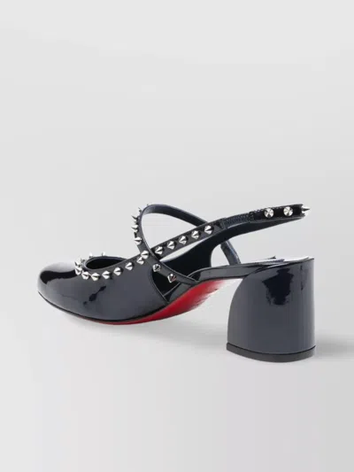 Christian Louboutin Mid Heel Pumps Studded Embellishments In Black