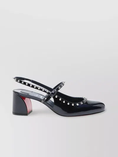 Christian Louboutin Mid Heel Pumps Studded Embellishments In Black