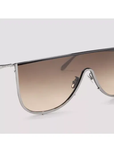 Alaïa Mask Sunglasses Metal Frame Gradient Lenses
