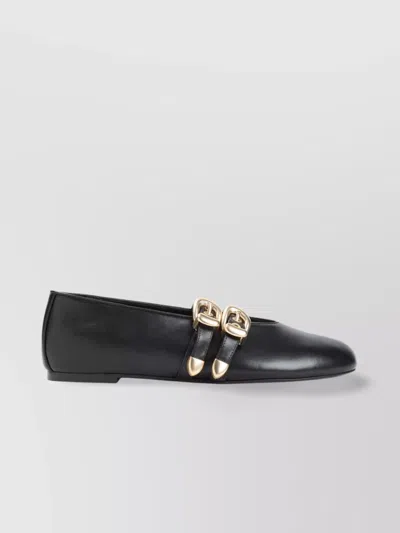 Stuart Weitzman Double-buckle Ballet Flats