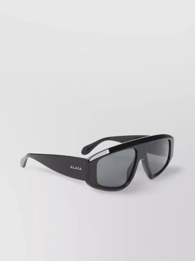 Alaïa Rectangular Frame Sunglasses Dark Lenses