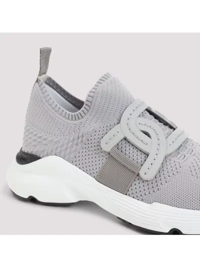 Tod's Grey Knit Sneakers Rubber Sole In Gray