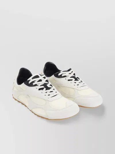 Bottega Veneta Sea Salt Suede And Nylon Orbit Flash Sneakers In Multi