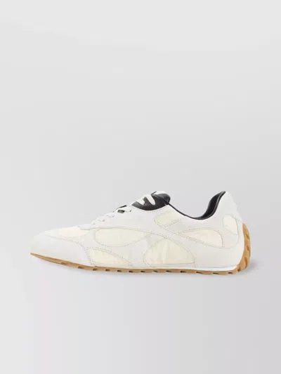 Bottega Veneta Sea Salt Suede And Nylon Orbit Flash Sneakers In Multi