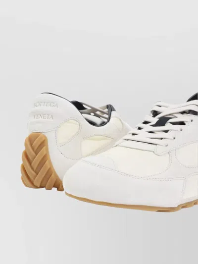 Bottega Veneta Sea Salt Suede And Nylon Orbit Flash Sneakers In Multi