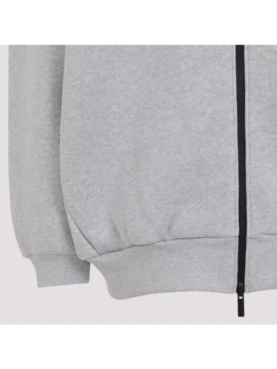 Fear Of God Relaxed Fit Grey Sweatshirt With Zip-up Front In Gray